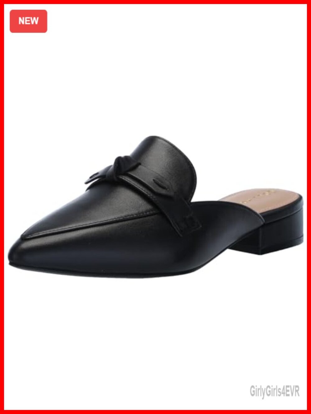 Piper Bow Mule Pointed Toe Kitten Heel Business Casual Shoes